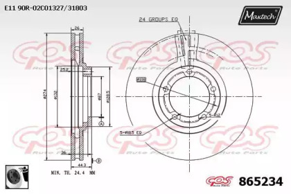 Тормозной диск MAXTECH 865234.0060