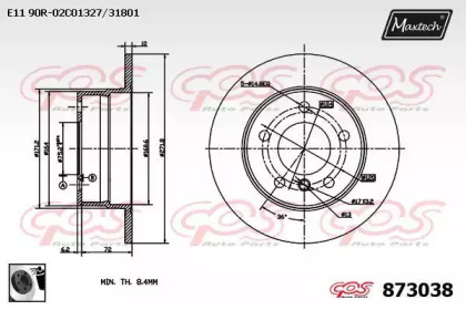 Тормозной диск MAXTECH 873038.0060