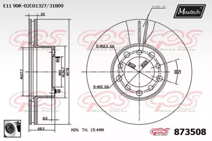 Тормозной диск MAXTECH 873508.0060