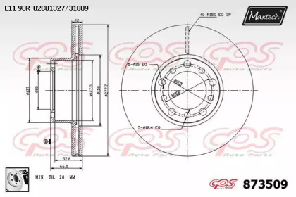 Тормозной диск MAXTECH 873509.0080