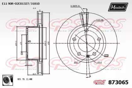 Тормозной диск MAXTECH 873065.0060