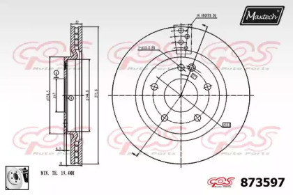 Тормозной диск MAXTECH 873597.0080