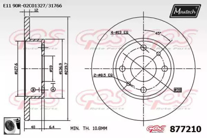 Тормозной диск MAXTECH 877210.0060