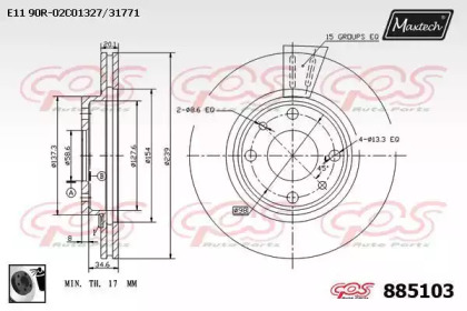 Тормозной диск MAXTECH 885103.0060