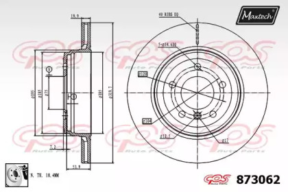 Тормозной диск MAXTECH 873062.0080