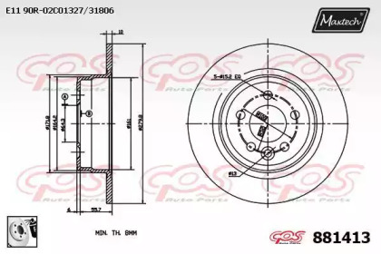 Тормозной диск MAXTECH 881413.0080