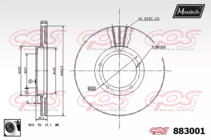 Тормозной диск MAXTECH 883001.0060