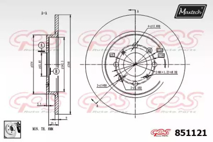 Тормозной диск MAXTECH 851121.0080