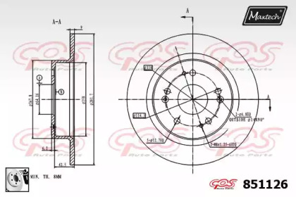 Тормозной диск MAXTECH 851126.0080