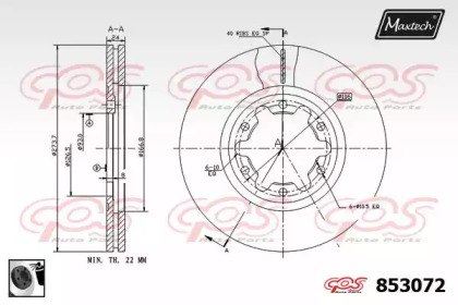 Тормозной диск MAXTECH 853072.0060