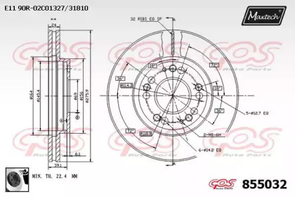 Тормозной диск MAXTECH 855032.0060