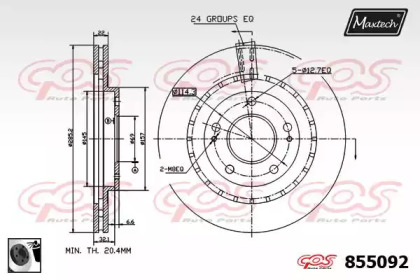 Тормозной диск MAXTECH 855092.0060