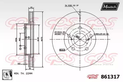 Тормозной диск MAXTECH 861317.0080