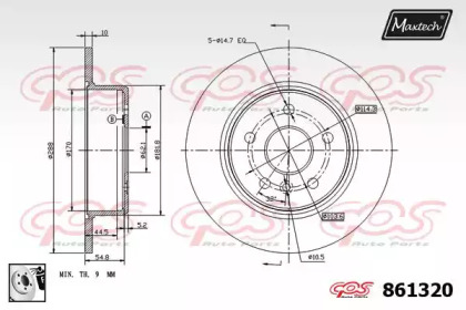 Тормозной диск MAXTECH 861320.0080