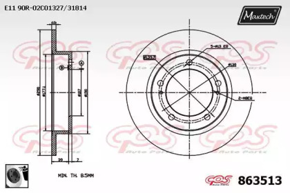 Тормозной диск MAXTECH 863513.0060