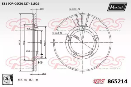 Тормозной диск MAXTECH 865214.0080