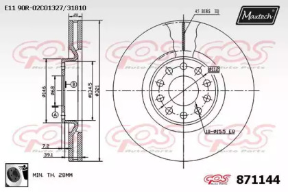 Тормозной диск MAXTECH 871144.0060