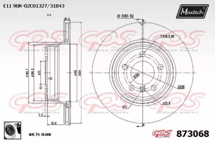 Тормозной диск MAXTECH 873068.0060