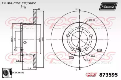 Тормозной диск MAXTECH 873595.0060