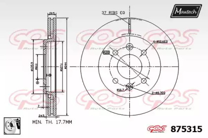 Тормозной диск MAXTECH 875315.0080