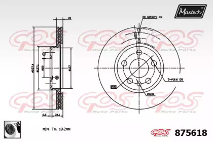 Тормозной диск MAXTECH 875618.0060