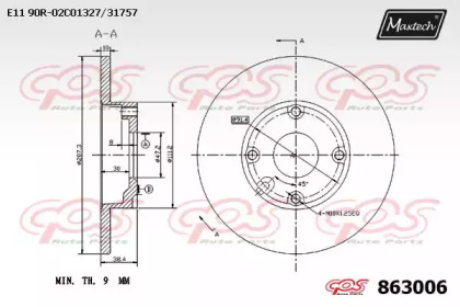 Тормозной диск MAXTECH 863006.0000