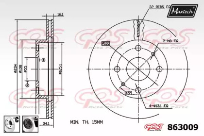 Тормозной диск MAXTECH 863009.6060