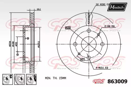 Тормозной диск MAXTECH 863009.6880