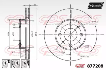 Тормозной диск MAXTECH 877208.6980