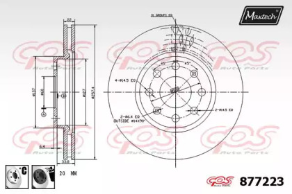 Тормозной диск MAXTECH 877223.6060