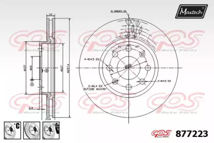 Тормозной диск MAXTECH 877223.6980