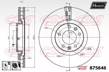 Тормозной диск MAXTECH 875646.6060