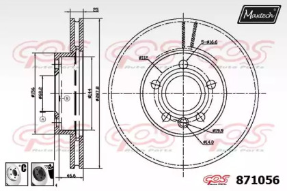 Тормозной диск MAXTECH 871056.6060