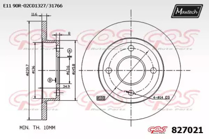 Тормозной диск MAXTECH 827021.0000