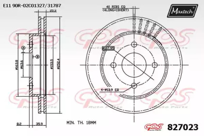 Тормозной диск MAXTECH 827023.0000