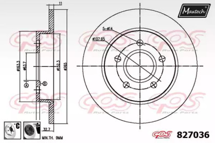 Тормозной диск MAXTECH 827036.6060