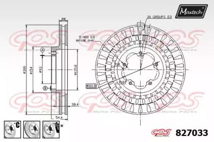 Тормозной диск MAXTECH 827033.6880