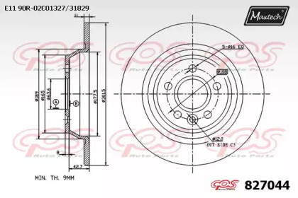 Тормозной диск MAXTECH 827044.0000