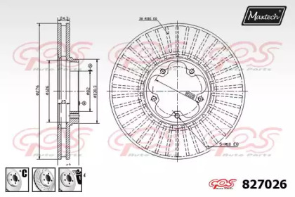 Тормозной диск MAXTECH 827026.6880