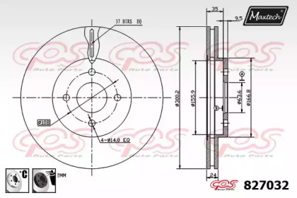 Тормозной диск MAXTECH 827032.6060