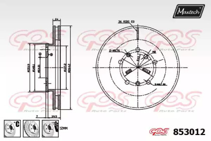 Тормозной диск MAXTECH 853012.6880