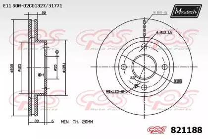 Тормозной диск MAXTECH 821188.0000