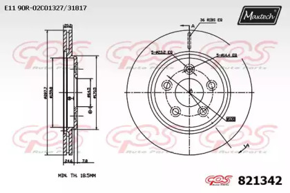 Тормозной диск MAXTECH 821342.0000