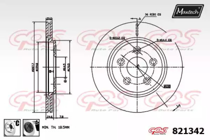 Тормозной диск MAXTECH 821342.6060