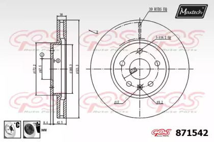 Тормозной диск MAXTECH 871542.6060