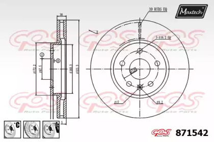 Тормозной диск MAXTECH 871542.6880