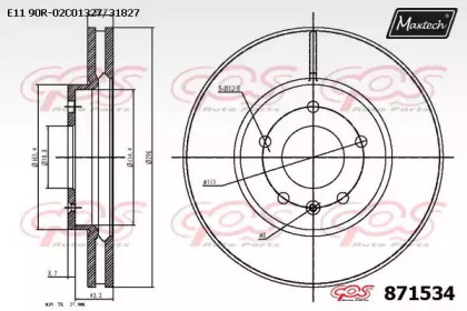 Тормозной диск MAXTECH 871534.0000