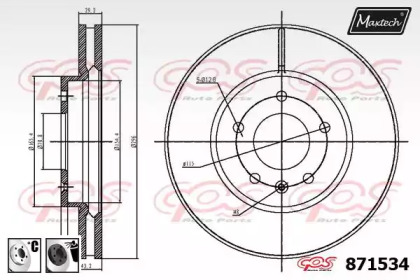 Тормозной диск MAXTECH 871534.6060