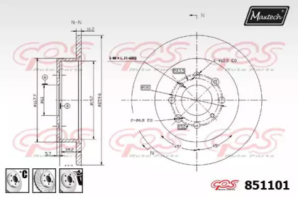 Тормозной диск MAXTECH 851101.6880