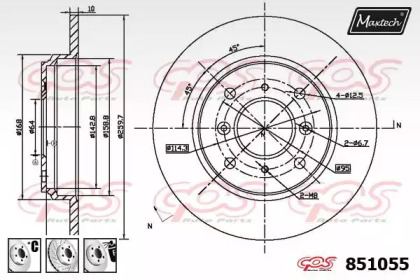 Тормозной диск MAXTECH 851055.6980